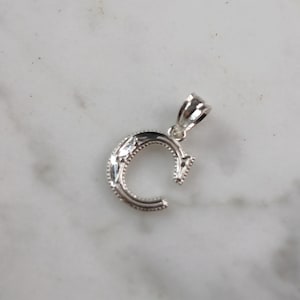 Womens Sterling Silver Initial Letter " C " Pendant 0.3g E6070