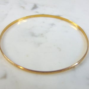 Womens Vintage Estate 17K Yellow Gold Bangle Bracelet 4.7g E3113