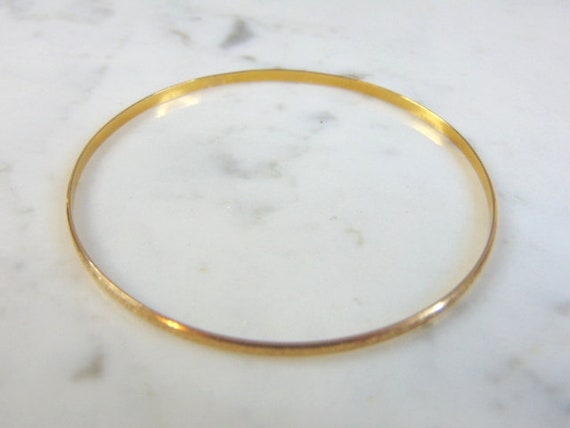 Womens Vintage Estate 17K Yellow Gold Bangle Bracelet 4.7g E3113