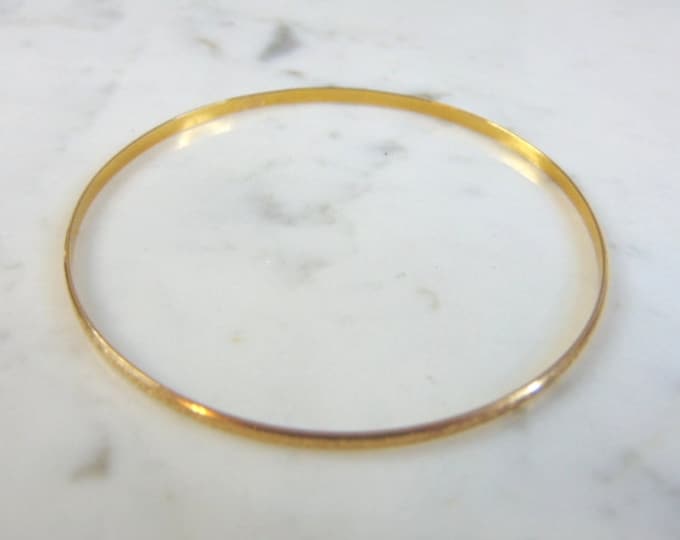Womens Vintage Estate 17K Yellow Gold Bangle Bracelet 4.7g E3113