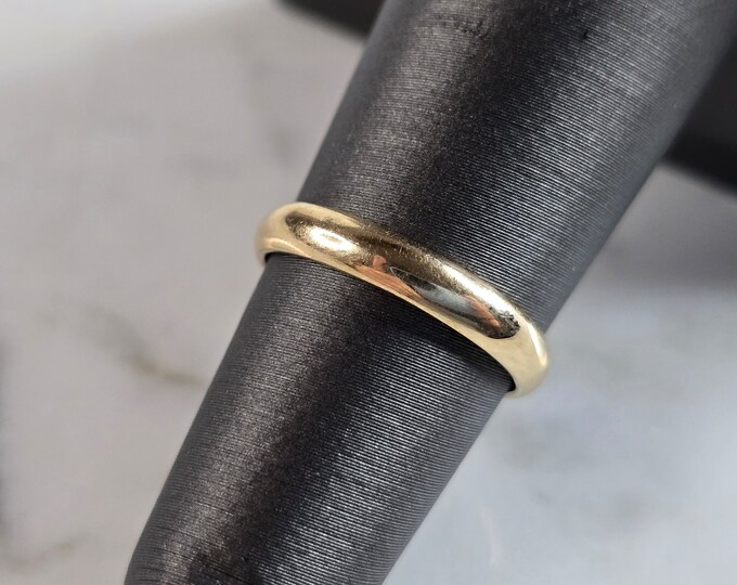 Womens Vintage Estate 14k Yellow Gold Tessler Wedding Band Ring 2.1g #E6037