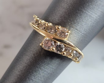 Womens Vintage Estate 18k Gold Diamond Ring 4.1g E6952