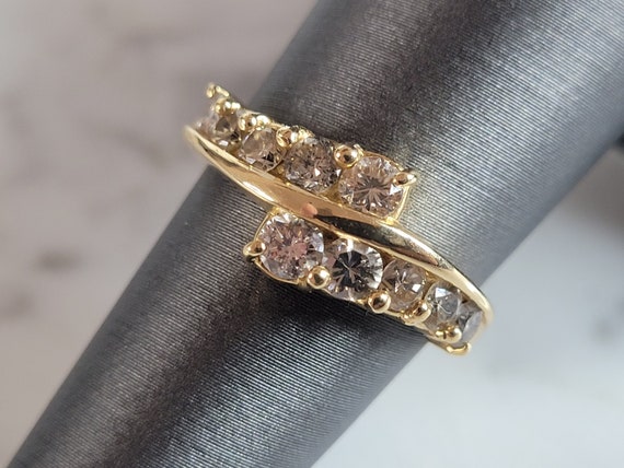 Womens Vintage Estate 18k Gold Diamond Ring 4.1g … - image 1