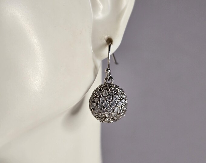 Womens Vintage Estate Sterling Silver Modernist Dangle Earrings 7.3g E7887