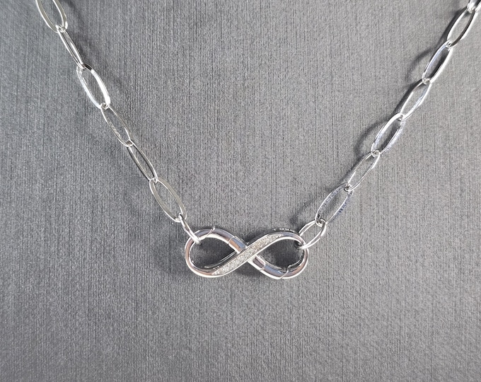 Womens Sterling Silver Hercules Knot Necklace 7.2g E6883