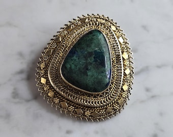 Womens Vintage Estate Sterling Silver Gold Tone Eilat Israel Brooch 18.2g E5286