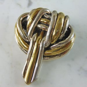 Womens Vintage Estate Sterling Silver Modernist Brooch 35.1g E5457