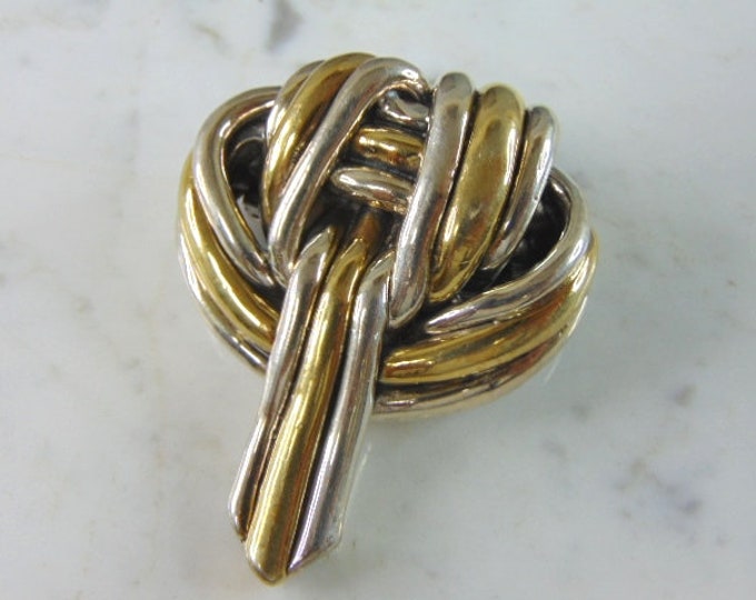 Womens Vintage Estate Sterling Silver Modernist Brooch 35.1g E5457