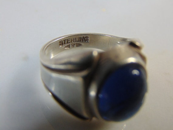 Womens Vintage Estate Sterling Silver Ring 5.9g E… - image 5