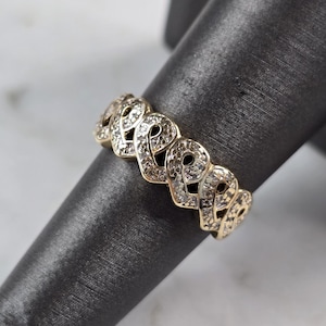 Women&#39;s Vintage Estate 14K Yellow Gold Diamond Ring 3.4g E6867