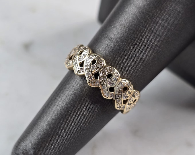 Women's Vintage Estate 14K Yellow Gold Diamond Ring 3.4g E6867