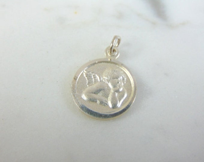 Vintage Estate Sterling Silver Cupid Charm 1.4g E1843