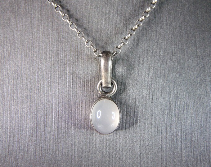 Womens Vintage Estate Sterling Silver Gem Stone Necklace 5.4g E2575