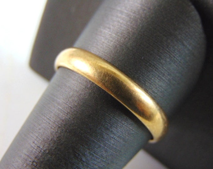 Mens Vintage Estate 14k Yellow Gold Wedding Band Ring 4.0g #E3433