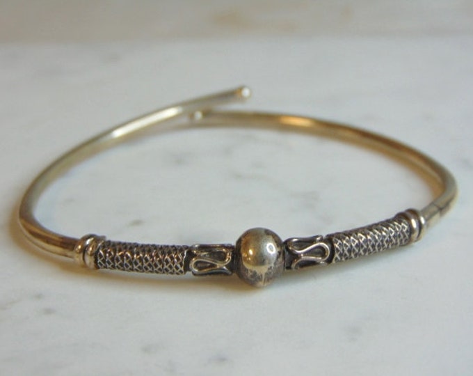 Womens Vintage Estate Sterling Silver Bracelet 11.1g E5227