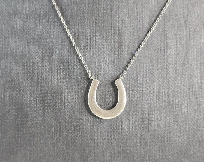 Womens Sterling Silver Tiffany & Co. 1837 Lucky Horseshoe Necklace 2.6g E1938