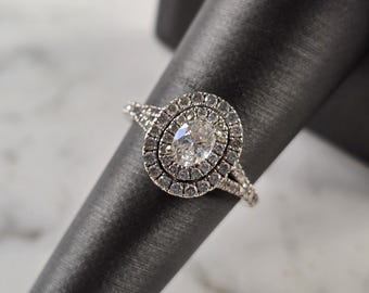 Womens Vintage Estate 14k White Gold Neil Lane Diamond Ring 4.5g #E4797