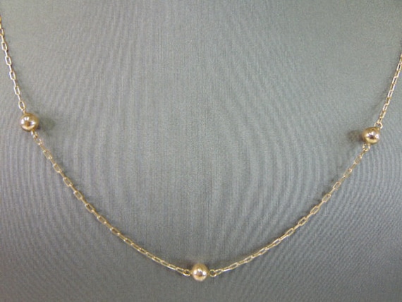 Womens Vintage Estate 10K Gold Necklace 
