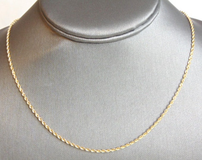 Womens Vintage Estate 14K Yellow Gold Chain Necklace 6.1g E4842