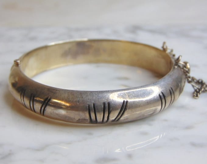 Womens Vintage Estate Sterling Silver Modernist Bracelet 45.8g E5017