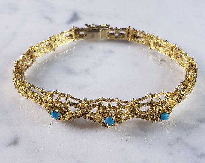 Womens Vintage Estate 18K Yellow Gold Bracelet, 16.0g E3730