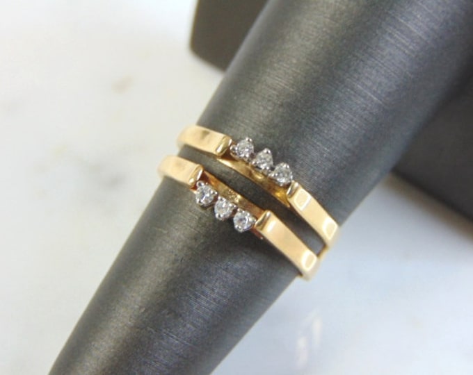 Womens Vintage Estate 14K Yellow Gold Diamond Ring, 3.5g E3263