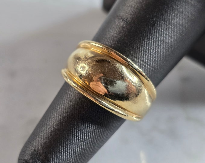 Womens Vintage Estate 14k Yellow Gold Band Ring 4.5g #E7884