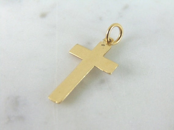 Vintage Estate 14K Gold Religious Jesus on Cross … - image 3