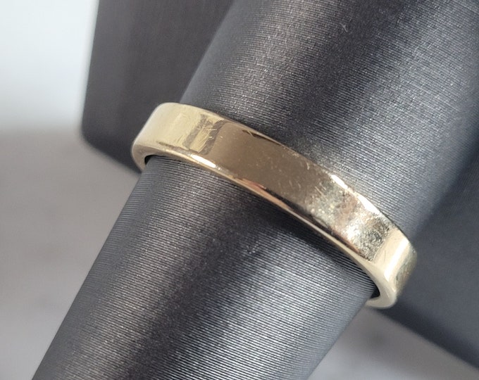 Mens Vintage Estate 14k Yellow Gold Wedding Band Ring 4.5g #E6672