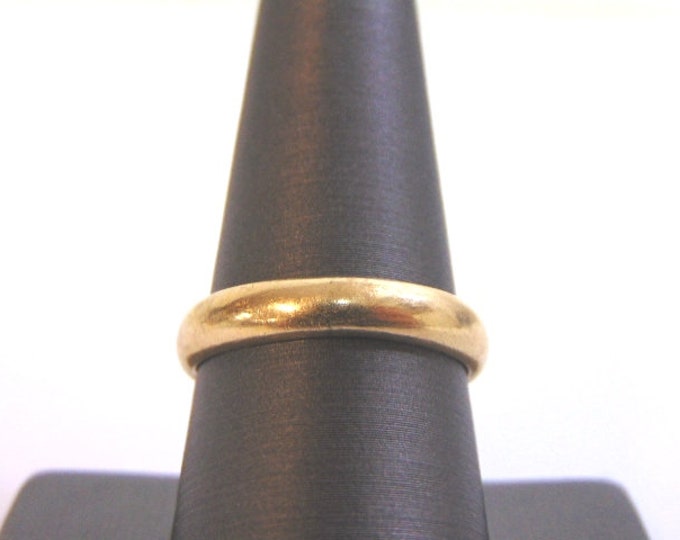 Mens Vintage Estate 14K Gold Wedding Band Ring 5.5g E2412