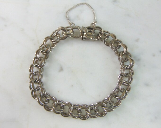 Womens Vintage Estate Sterling Silver Bracelet 25.9g E5030