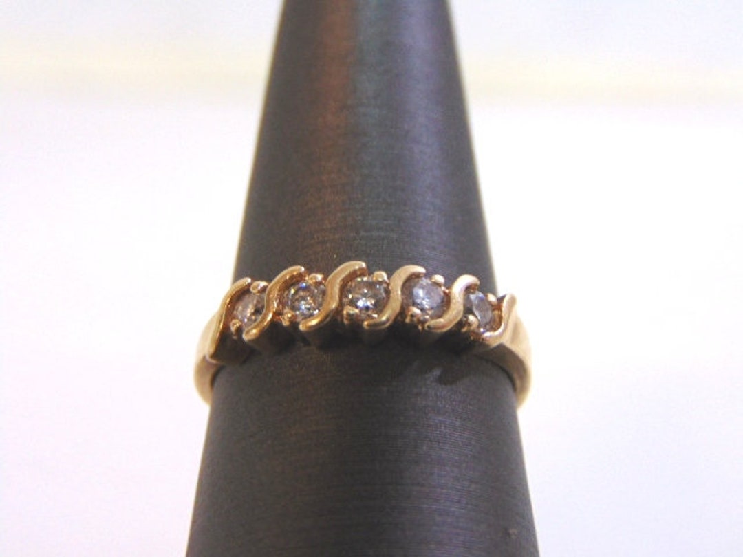 Womens Vintage Estate 14K Yellow Gold Diamond Ring 3.0g E3820 - Etsy