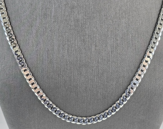 Mens Sterling Silver Chain Link Necklace 20.2g E3193