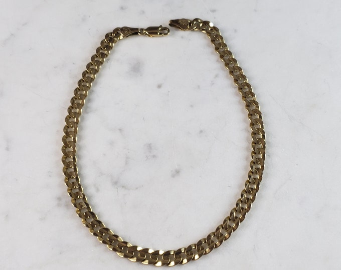 Mens Vintage Estate 14K Yellow Gold Italian Chain Bracelet 15.6g E2536