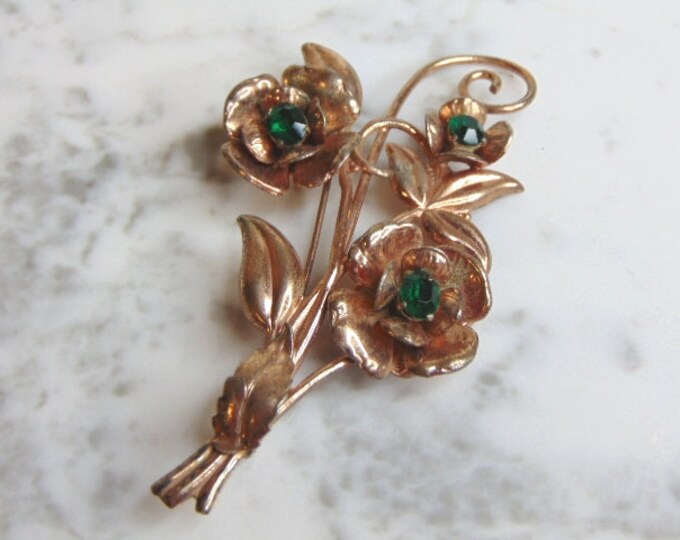 Womens Vintage Estate Sterling Silver Floral Brooch 23.9g E4930