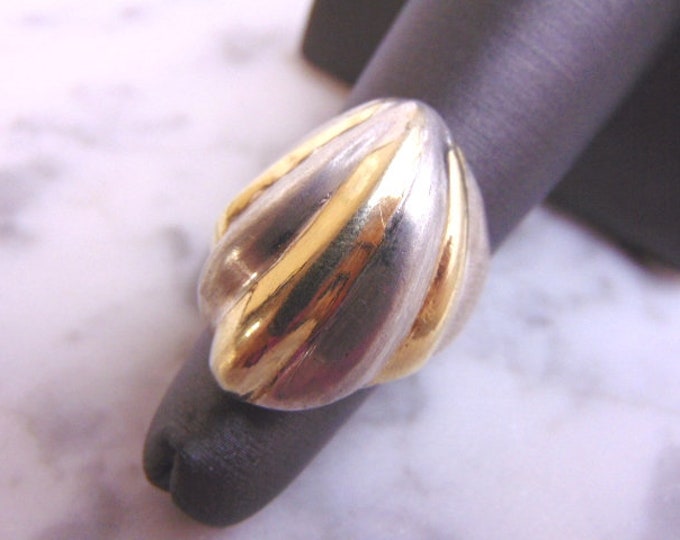 Womens Vintage Estate Sterling Silver Modern Contemporary Ring, 8.3g E2104