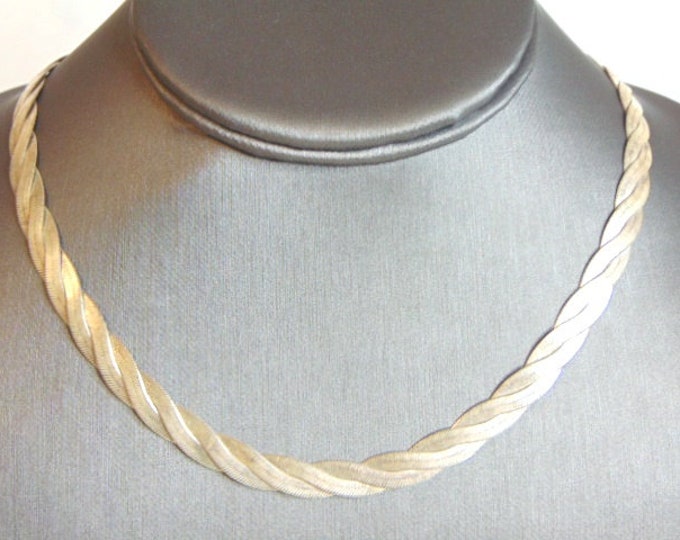Womens Vintage Estate Sterling Silver Necklace 18.1g E5570