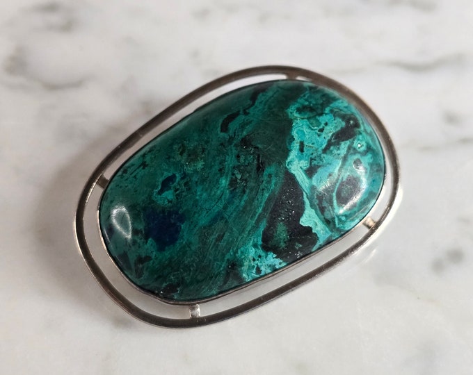 Womens Vintage Estate Sterling Silver Eilat Israel Brooch 20.5g E7619