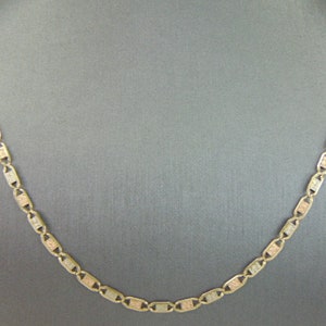 Womens Vintage Estate 14k Mixed Gold Chain Link Necklace 12.5g E5741