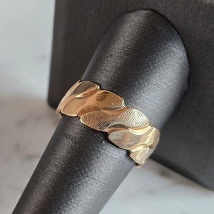 Mens Vintage Estate 14k Yellow Gold Wedding Band Ring 6.7g #E7205