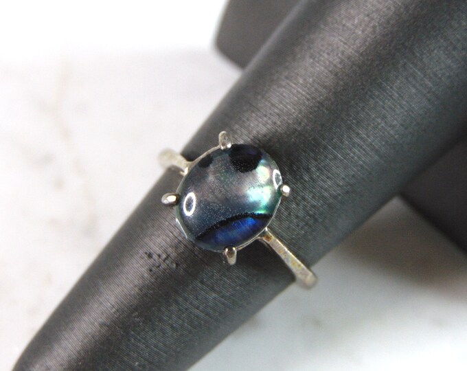 Womens Vintage Estate Sterling Silver Modernist Ring 2.2g E3612
