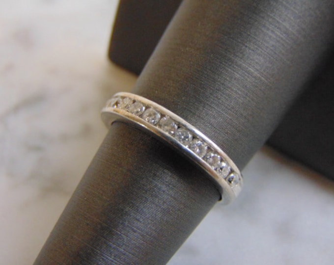 Womens Vintage Estate Platinum Diamond Ring 3.4g #E3836