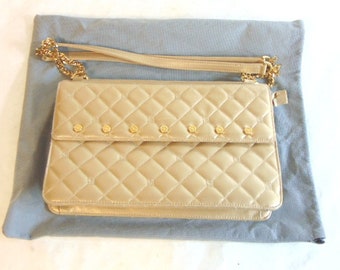 Womens Vintage St. Johns Collection Italian Leather Hand Bag Purse