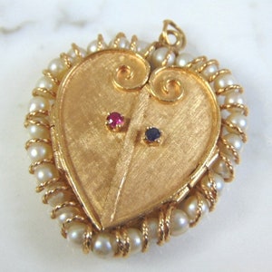 Womens Vintage Estate 14k Yellow Gold Heart Locket 26.5g E3001