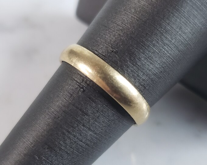 Womens Vintage Estate 14K Yellow Gold Wedding Band Ring 2.6g E1259