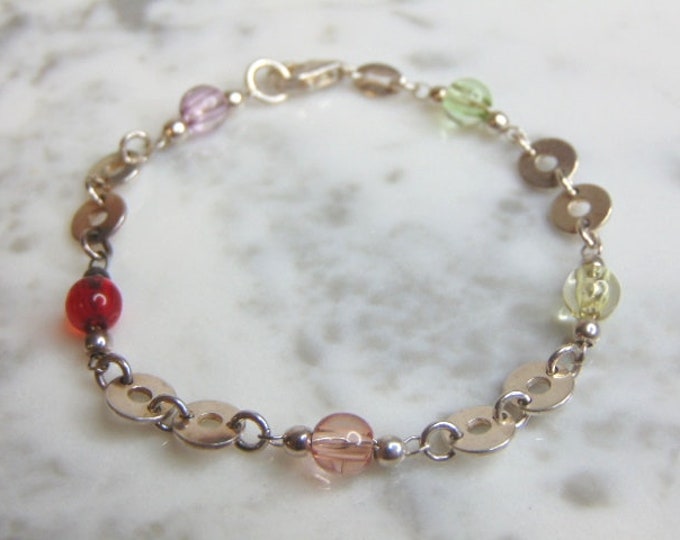 Womens Vintage Estate Sterling Silver Bracelet 5.2g E4640