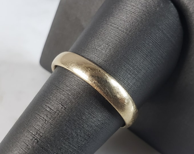 Mens Vintage Estate 14K Yellow Gold Wedding Band Ring 3.9g #E2820