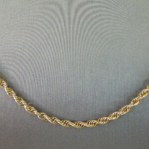 Womens Vintage Estate 14K Yellow Gold Rope Necklace 12.1g #E4301