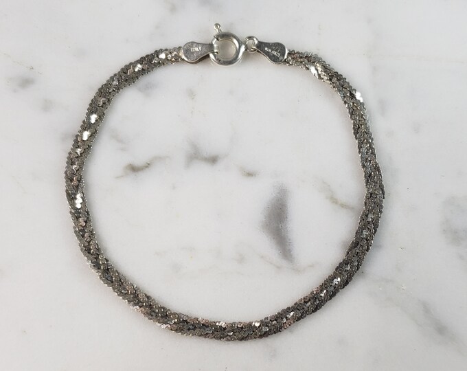 Womens Vintage Estate Sterling Silver Modernist Bracelet 3.2g E6490