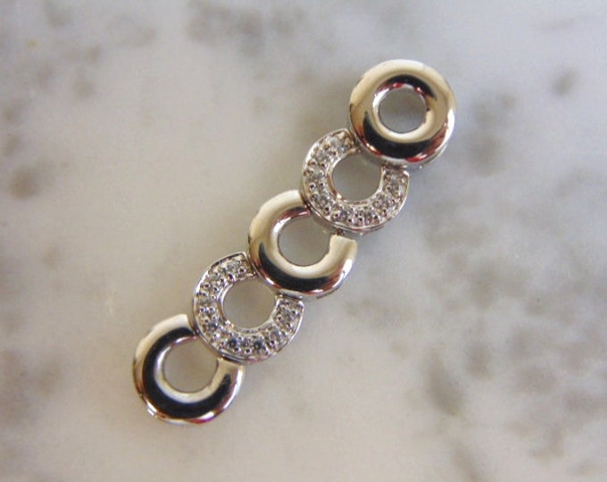 Womens Vintage Estate Sterling Silver Pendant 2.3g E4551